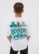 White pure cotton Celtics print T-shirt for boys_1