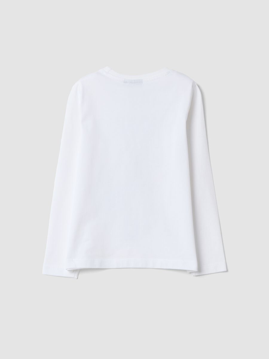 White pure cotton T-shirt with K-Pop Demon Hunters print, regular fit_1