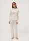 White pure cotton jersey pyjamas, regular fit_0