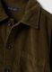 Brown ribbed pure cotton shacket with buttons, oversized fit_1