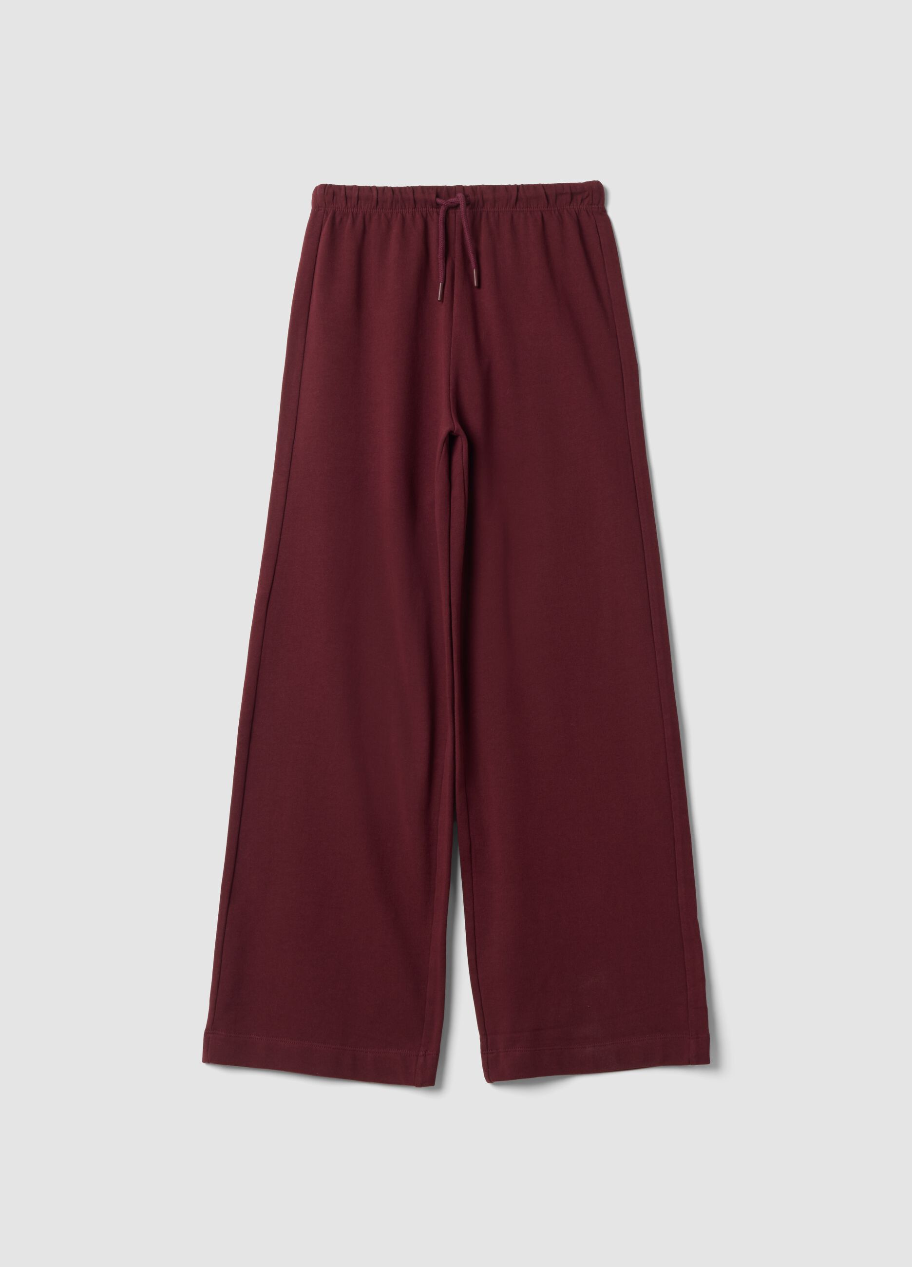 Pantaloni culotte viola in puro cotone