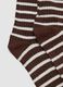 Brown striped stretch-fabric socks_1