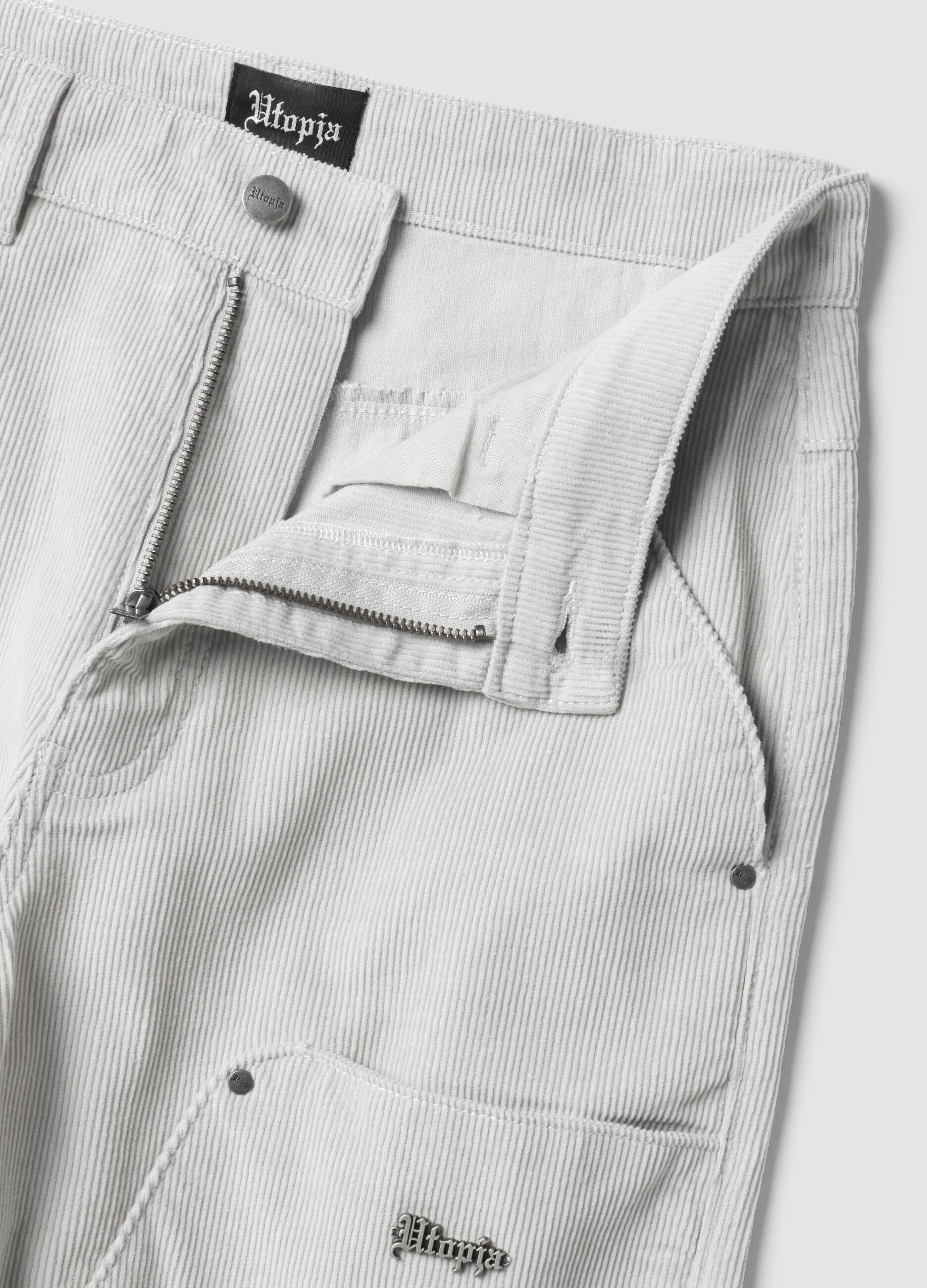 Corduroy Carpenter Trousers Light Beige