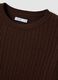 Maglia marrone in misto viscosa a trecce regular fit_1