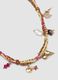 Multicolour necklace with gold-tone charms_2