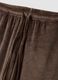 Brown chenille stretch pyjama trousers with regular fit_1