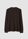 Brown pure cotton crew-neck T-shirt_2