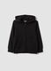 Felpa nera con cappuccio in puro cotone organico per bambino regular fit_4