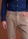 Pantaloni beige in cotone elasticizzato a coste regular fit_2