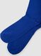 Royal blue long socks in wool, viscose and stretch cashmere_2