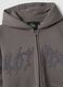 Dark grey cotton-blend hooded sweatshirt with embossed embroidery_2