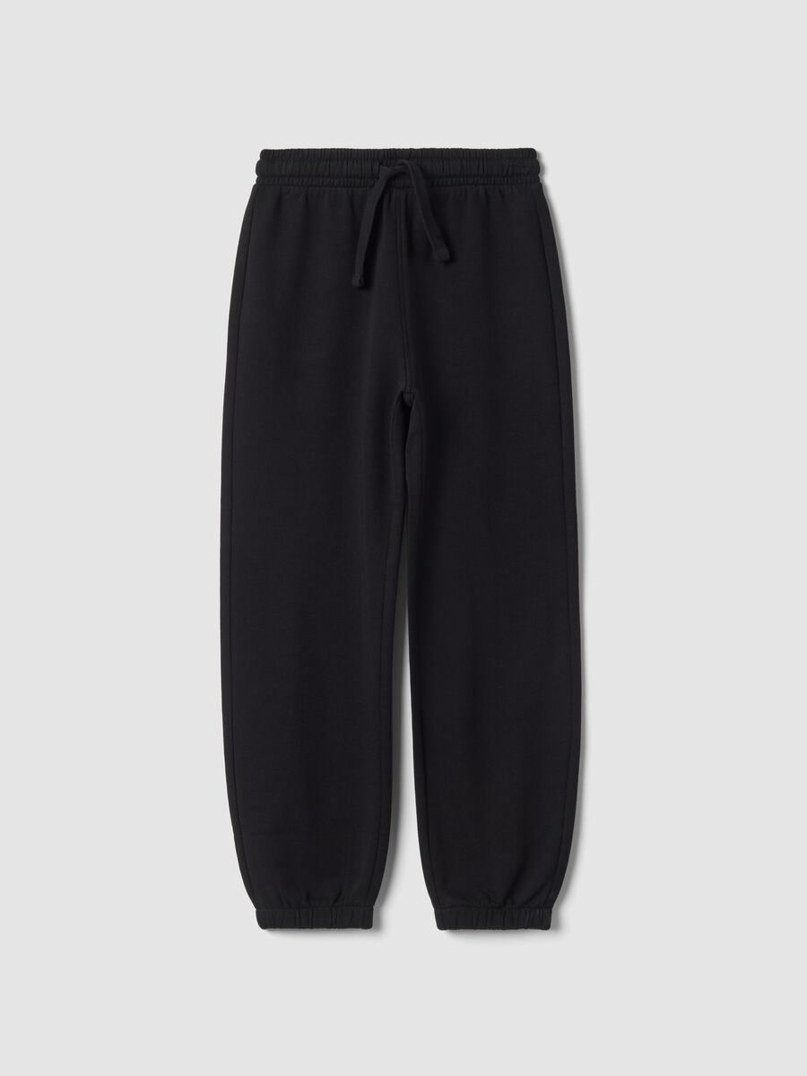 Black jogger trousers in pure organic cotton_0