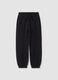 Pantaloni jogger neri in puro cotone organico_0
