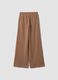 Girls&rsquo; brown culotte trousers in pure organic cotton_1