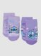 2-pack purple non-slip organic stretch cotton socks with Stitch_0