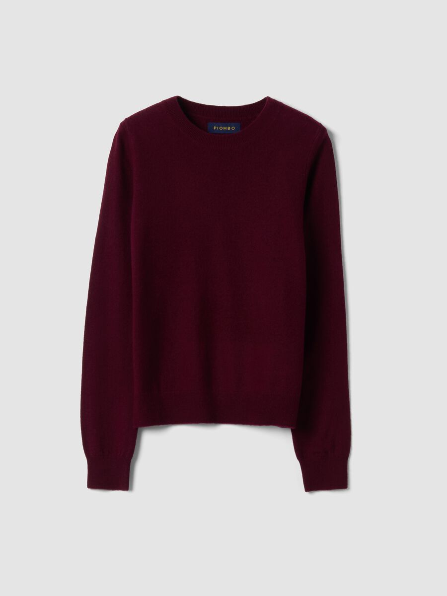 Maglia rossa in pura lana a girocollo_0