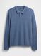 Blue wool and polyamide blend pullover_3