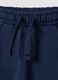 Midnight blue pure cotton oversized joggers with animal print_2
