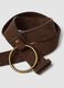 Cintura marrone in vera pelle con fibbia ad anello_2