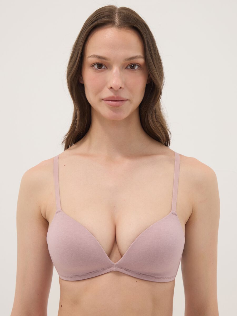 Purple padded organic cotton bra_0