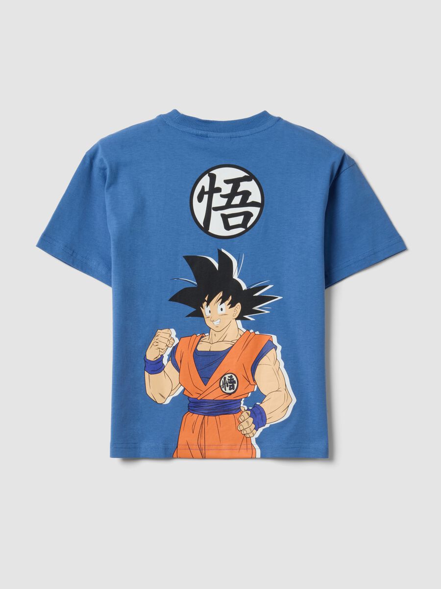 Blue oversized pure cotton crew-neck Dragon Ball T-shirt for boys_1