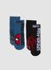 2-pack of blue non-slip Marvel Spider-Man socks in organic stretch cotton_0