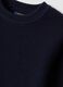 Maglia blu in misto cotone girocollo lavorata a maglia_2