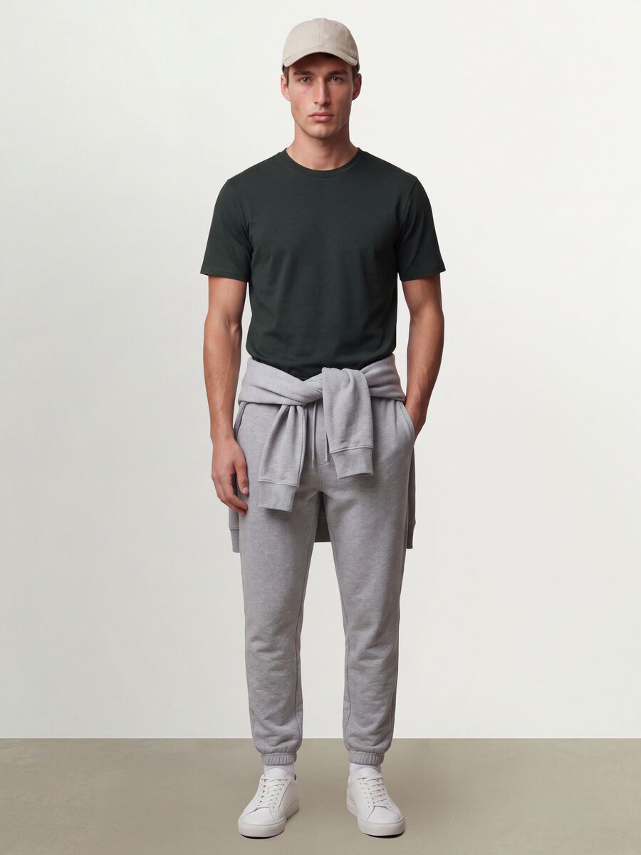 Green organic cotton slim-fit short-sleeve T-shirt_1