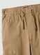 Jogger cargo marroni in cotone elasticizzato_1