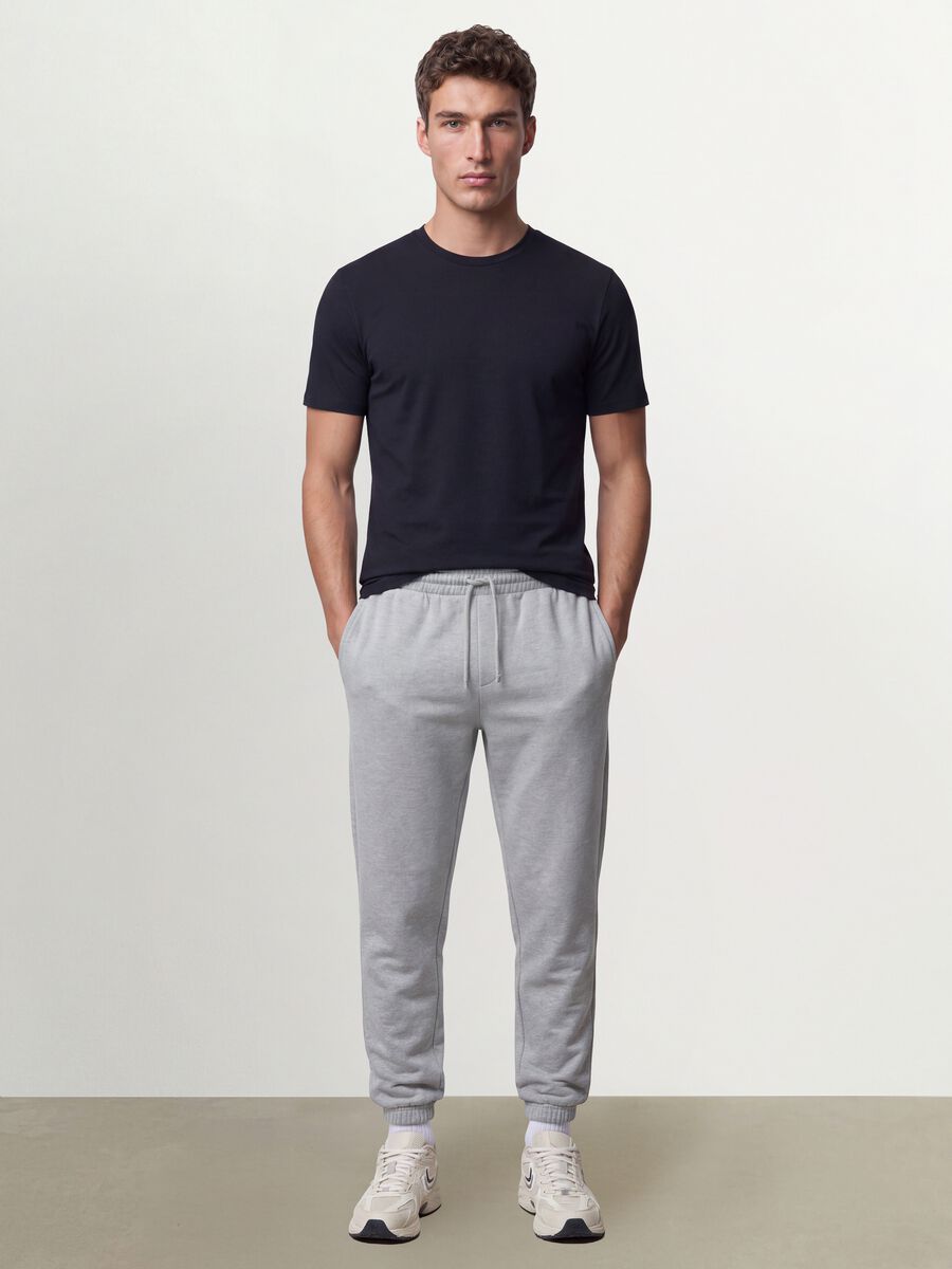 Black organic cotton slim-fit short-sleeve T-shirt_1