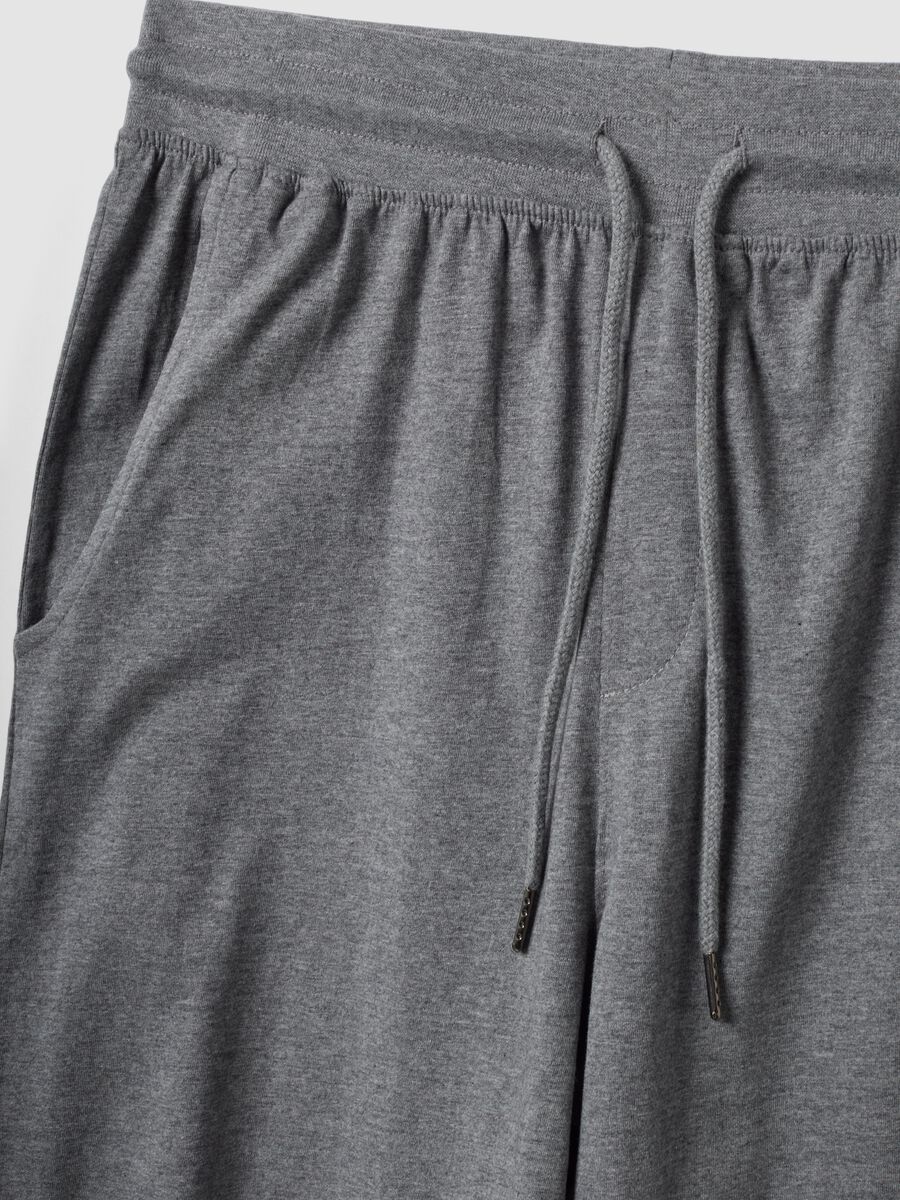 Grey organic cotton pyjama shorts_6