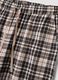 Brown checked organic pure cotton flannel pyjama trousers_1