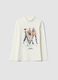 White stretch cotton T-shirt with K-Pop Demon Hunters print_0