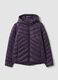 Purple Ultralight Quilted Jacket with Hood and Zip_4