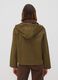 Green cotton-blend parka jacket with hood and ribbed collar_3