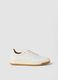 White genuine leather trainers with contrast sole_0