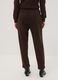 Pantaloni marroni regular fit con motivo chevron_3