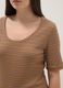 Regular Fit Multicolour Striped Stretch Cotton T-Shirt_3