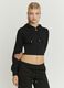 Black Cotton Blend Regular Fit Hoodie_0