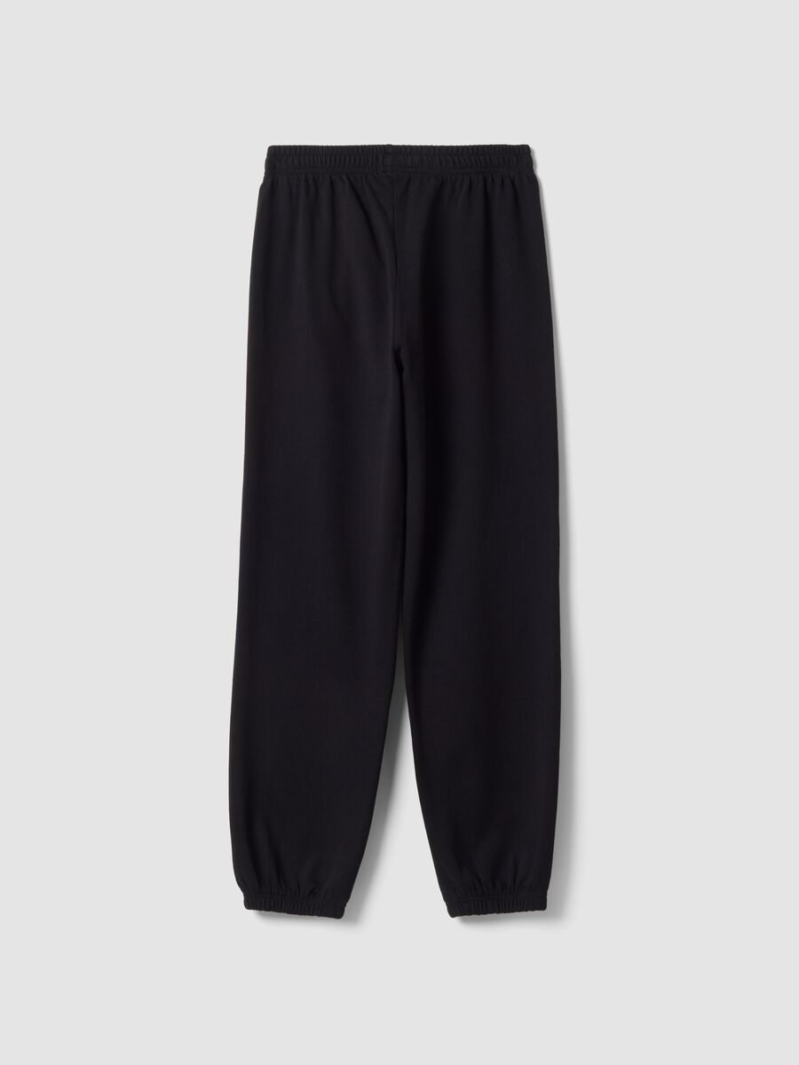 Black joggers in pure organic cotton_2