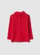 Red pure cotton high-neck T-shirt_1