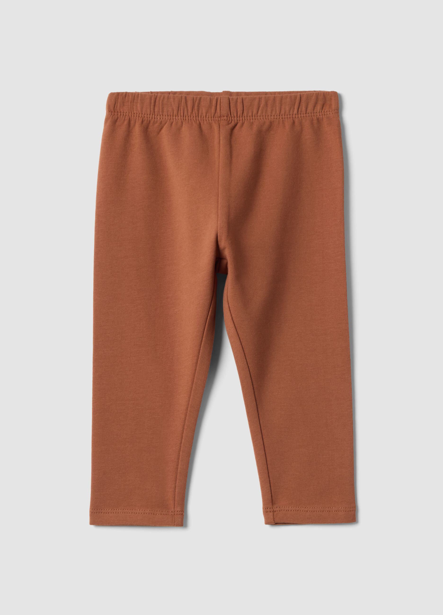 Brown organic stretch cotton leggings
