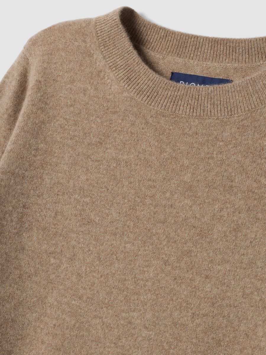 Beige pure cashmere crew-neck jumper_1