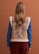 Brown regular-fit gilet with embroidery and contrast shearling-effect trims_3