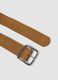 Brown genuine leather belt with studs_1