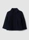 Cappotto blu in misto lana e viscosa regular fit_0