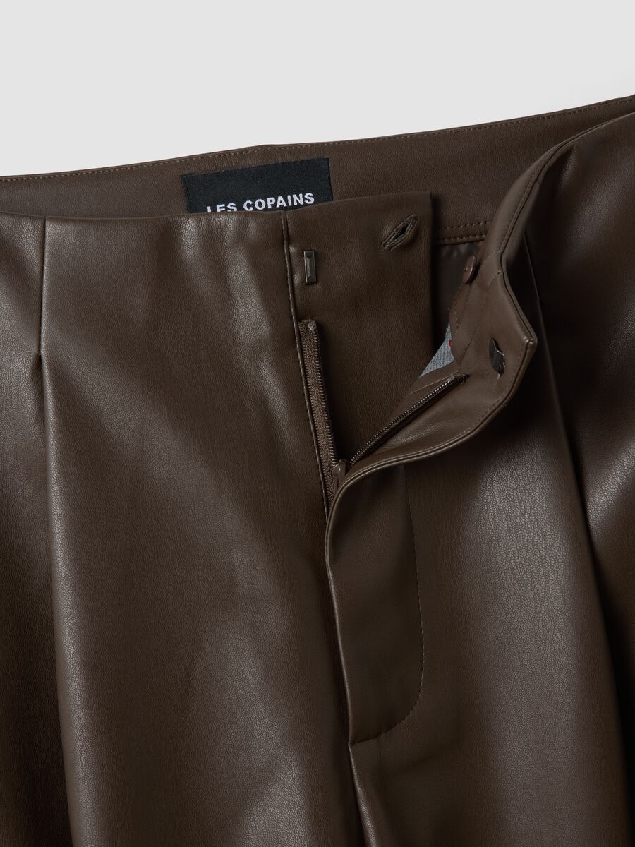Brown barrel-fit trousers with regular waist_5