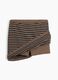 Brown striped pure cotton mini skirt_4