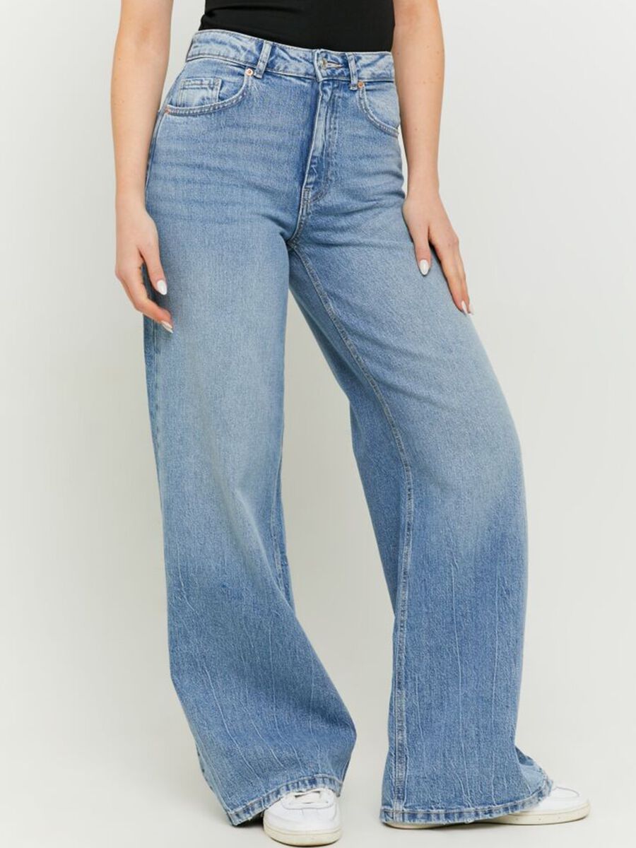 Regular Fit Blue Denim Cotton Trousers_1