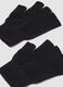Black fingerless gloves in stretch fabric_1